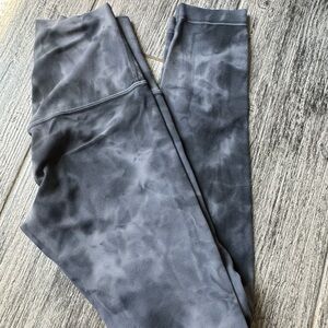 Gray Tie-Dye Leggings
